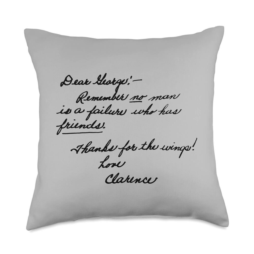 9792 Vintage Christmas Classic It's a Wonderful Life Throw Pillow